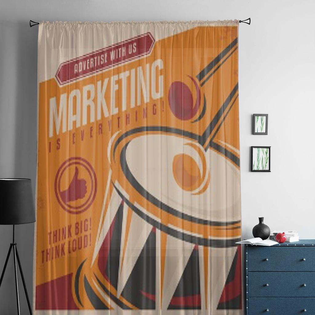 Reklam Och Marknadsföring Kreativ Konceptdesign Tyll Skira Gardiner för Vardagsrum Kök Dekoration Voile Organza Gardiner