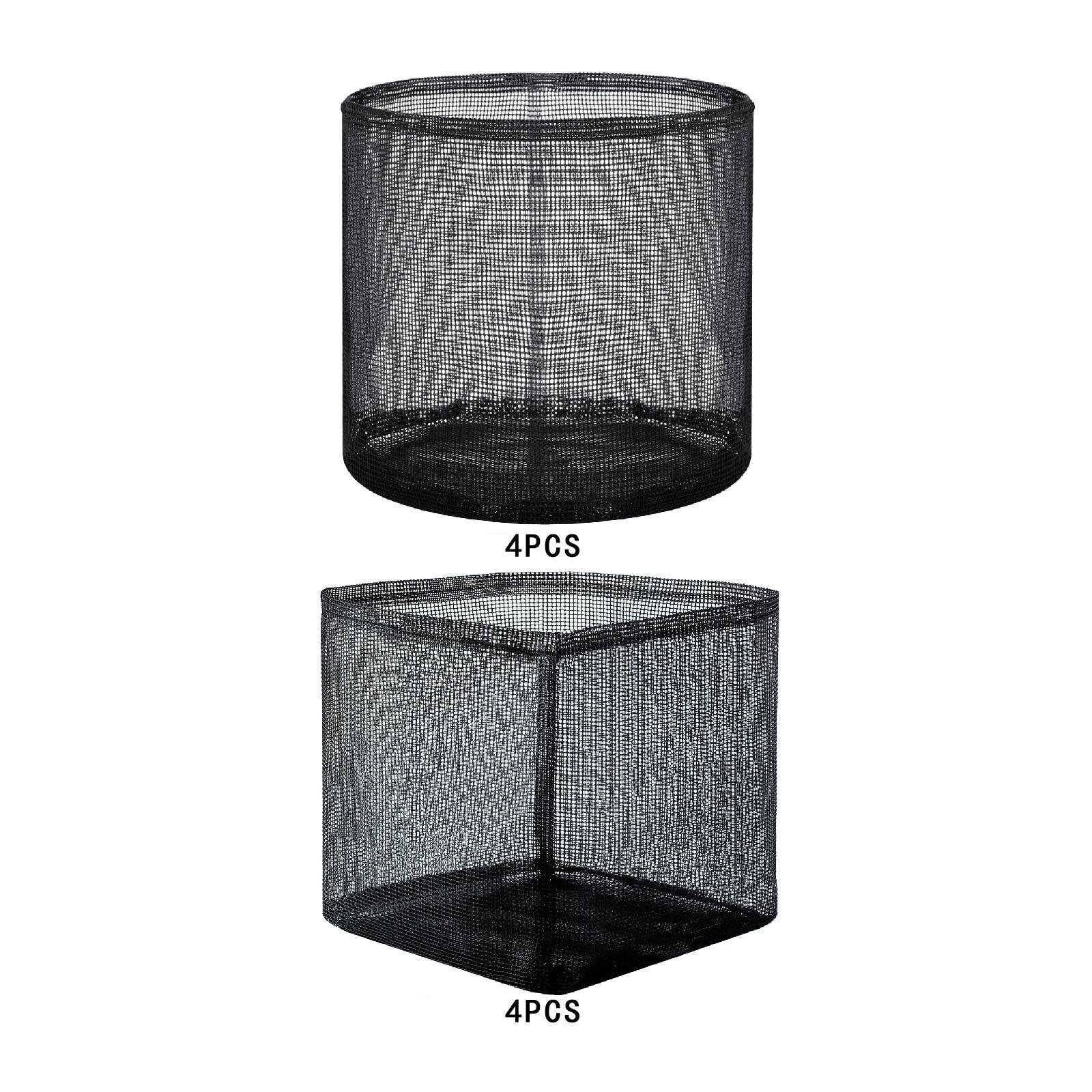 4pcs Planting Bags Aquatic Pond Potters Plant Pottes Mesh Reusable Mesh Bags of Round 18x18cm