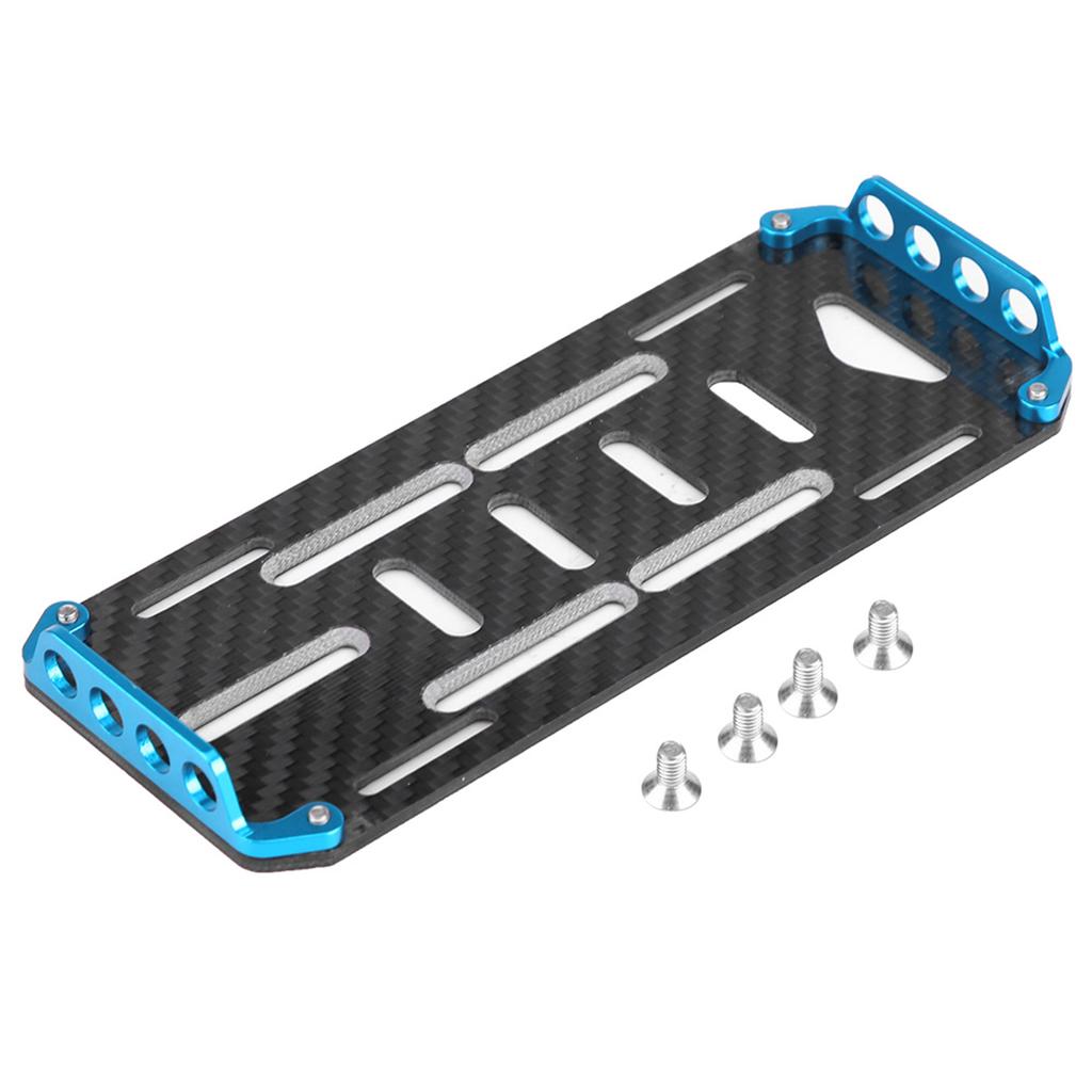 Aluminium Alloy Carbon   Battery Mount Plate for   SCX10  01   D90 1Celsius10 Scale RC Car (Black)