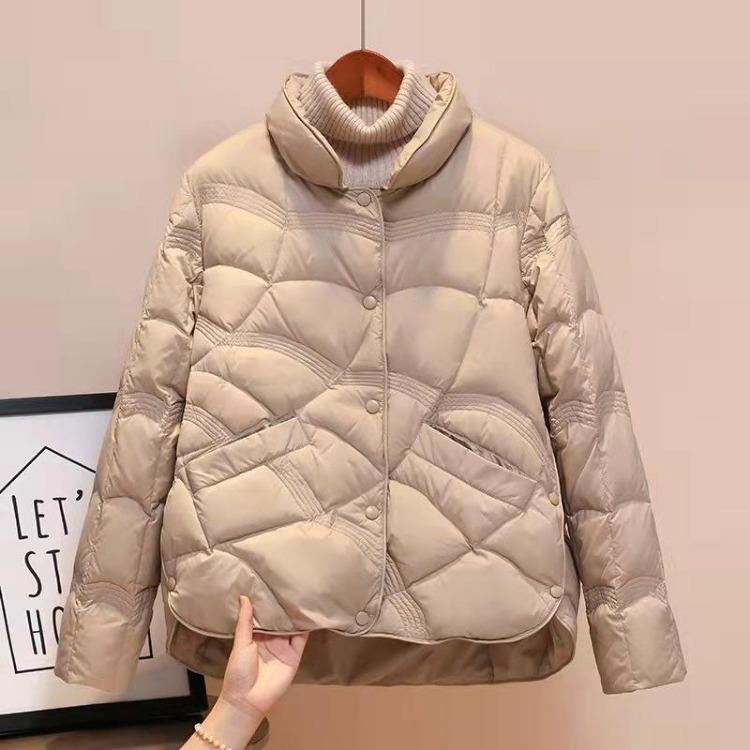 New Fashion Lightweight Thin Women Coat Short Stand-up Collar S