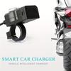 1pcs Motocycle Dual USB Charger Adapter Rearview Mirror Waterproof Power Supply Socket for IPhone Samsung Huawei