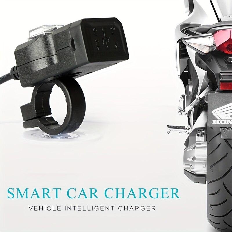 1pcs Motocycle Dual USB Charger Adapter Rearview Mirror Waterproof Power Supply Socket for IPhone Samsung Huawei