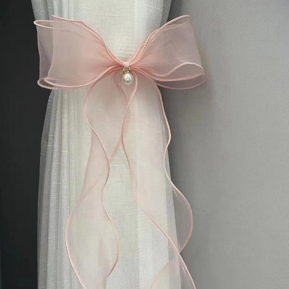 Translucent Bow Curtain Tieback Mesh Curtain Rope Holders New Curtain Buckle  Home Decor