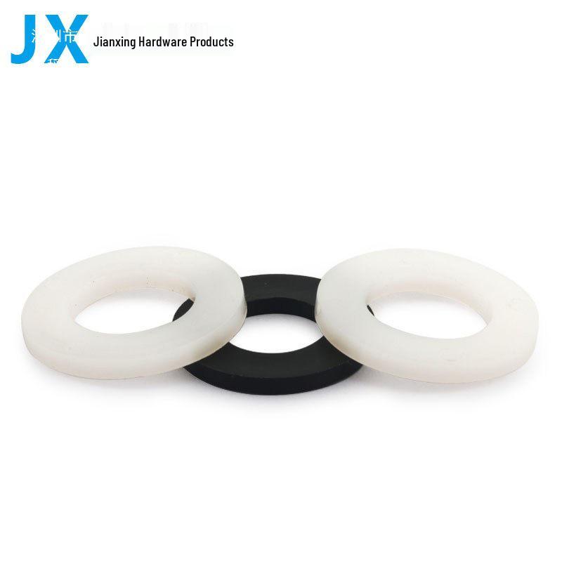 White Wear-Resistant Nylon Flat Washer Round Plastic Insulating Gasket M4-M20