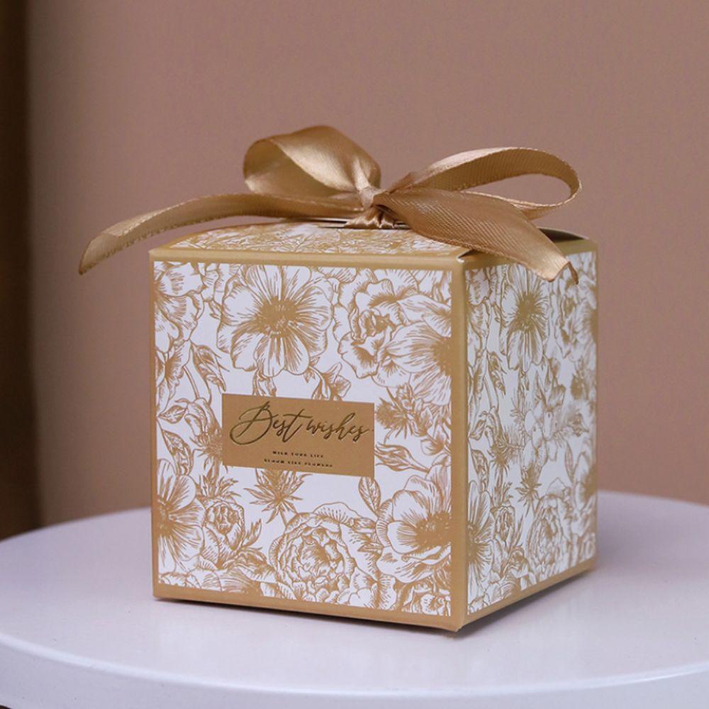 10pcs Bow Ribbon Wedding Party Paper Box Eco-Friendly Candy Box New Gift Packaging Box Goodies Gift