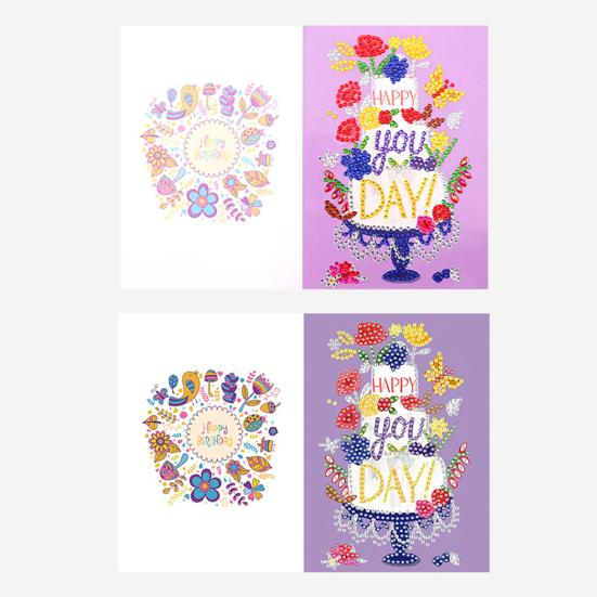 Rhinestone Painting Kit Create Stunning Handmade 5D Design Birthday Gift Multifunctional Greeting Cards
