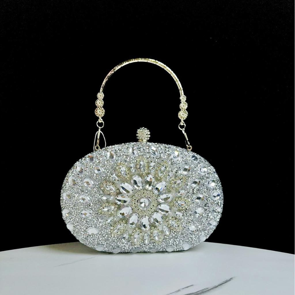 Sparkly Rhinestone Clutch Purse – Sunflower Crystal Handbag for Women, Wedding Party Evening Bag, Prom Bridal Dinner Clutch