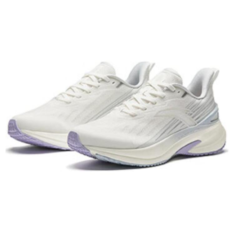Nuevas Zapatillas de Running de Entrenamiento de Caña Baja con Amortiguación Anta y Resistentes al Desgaste para Mujer Blanco Morado 122425585-1