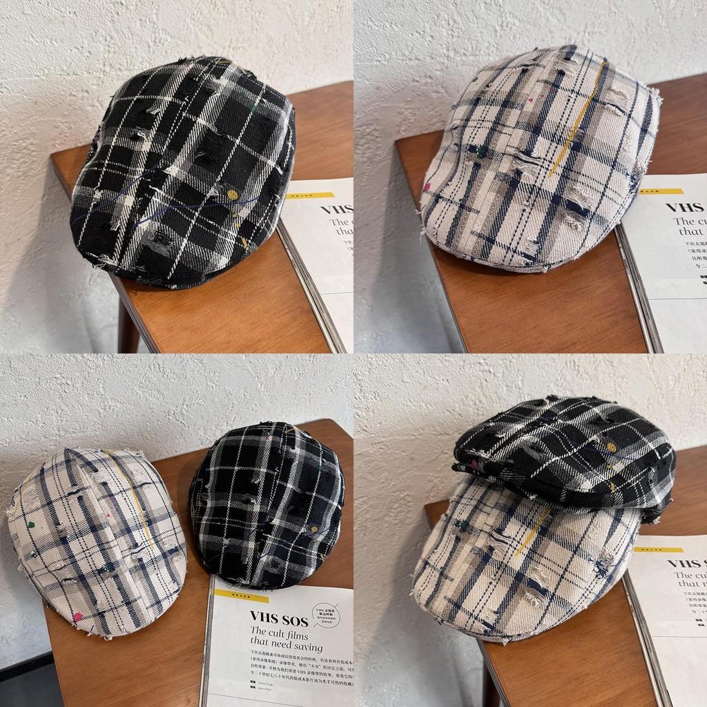 Vintage British Style Beret With Breathable Cotton Polyester For Spring Autumn Fashion Fans