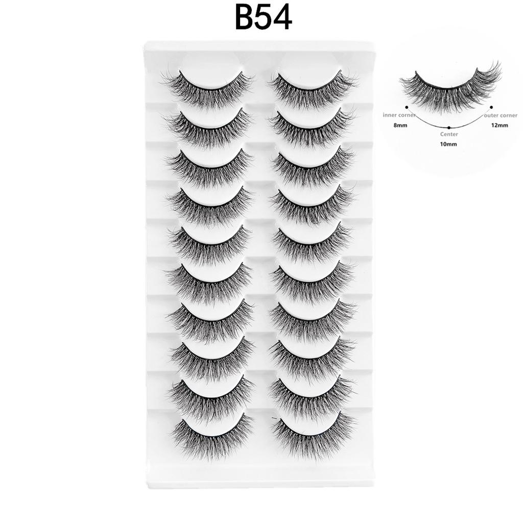 Messy Fried Hair Artificial Imitation Mink Eyelashes False Eyelashes Faux Mink Eyelashes Ten Pairs