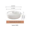 Bone China White Ceramic Steamer Basket with Lid: Deep Steaming Plate for Rice and Dishes