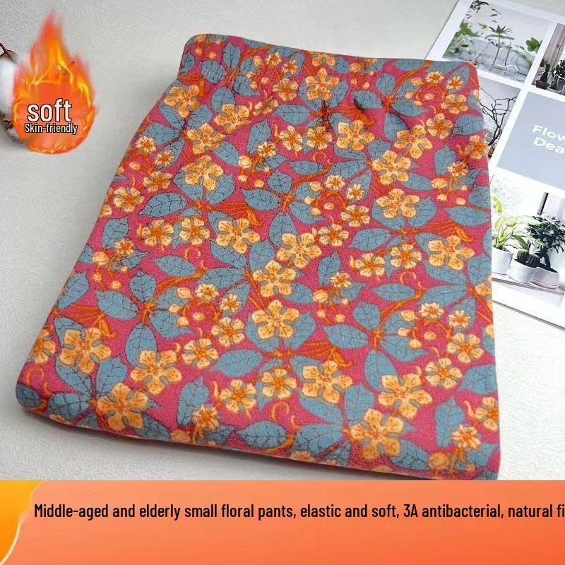 Thermal Fleece High-Waist Warm Pants for Women - Elastic Autumn Inner Layer for Middle-Aged & Elderly