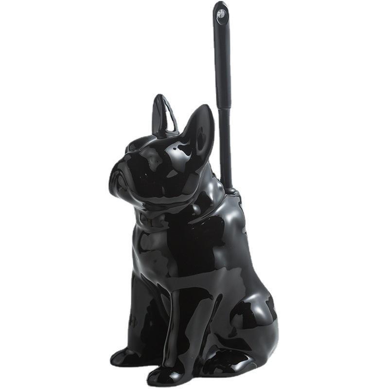 Creative Ceramic Toilet Brush Set with Plastic Bristles Minimalist Bathroom Cleaning Tool