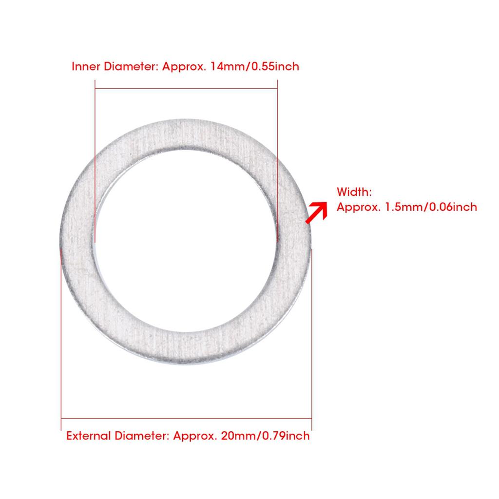 50pcs Oil Drain Plug Washer Seals Gaskets Rings 9956?41?400 Fit for Mazda CX?5 MX?5