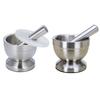 Thicken Metal Pestle Pedestal Bowl Garlic Press Pepper Spice Garlic Grinder Pot