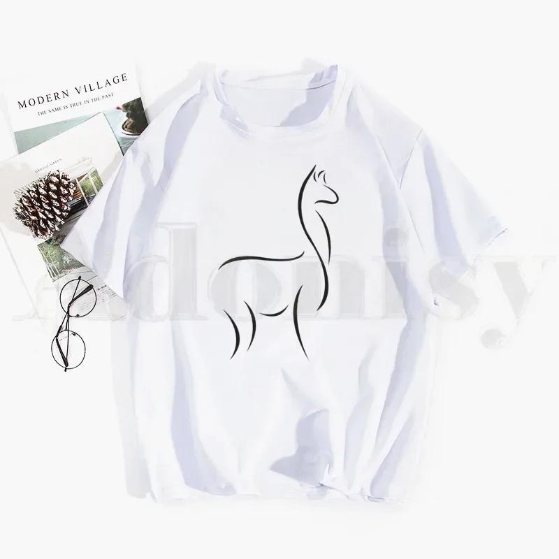 Alpaca No Prob Llama Attractive Design Pretty Tshirt Hip Hop Girl Print Tees Harajuku Tshirts Fashion Summer Tshirt
