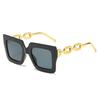 205 New Square Sunglasses 2024 Personalized Chain Large-Frame Glasses, High-End Street Photography Trendy Sunglasses