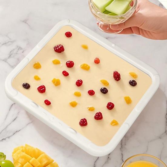 Manual Freezing Yogurt Maker Stainless Steel Ice Cream Roll Machine for Home