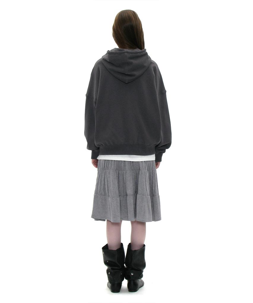 Partimento Woman Pwc Jersey Shirred Tiered Midi Skirt_Melange