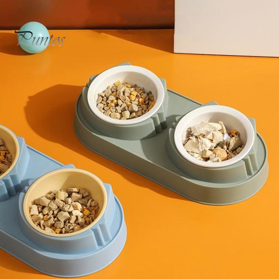 Futternapf für Haustiere, erhöhter Einzel-/Doppelnapf für Hunde, auslaufsicher, rutschfest, Futterspender für Katzen, Futter- und Wassernapf für Hunde, Katzen, Kätzchen