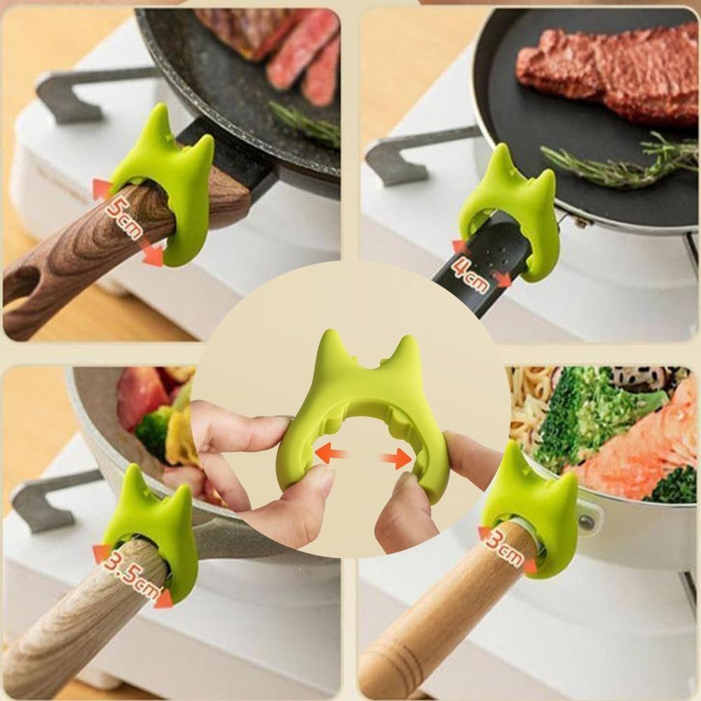 3-Piece Silicone Kitchen Utensil Set - Spill-Proof Soup Spoon & Pot Lid Holder, Multi-Functional Spatula Rack For Home And Restaurant Use