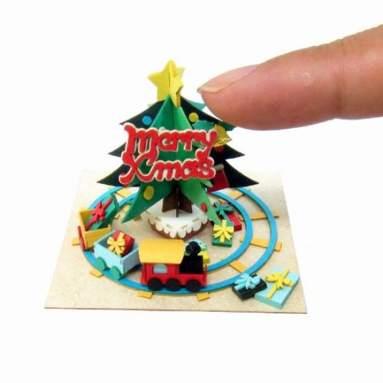 Sankei Miniature Art Mini Christmas Tree Paper Craft MP05-11