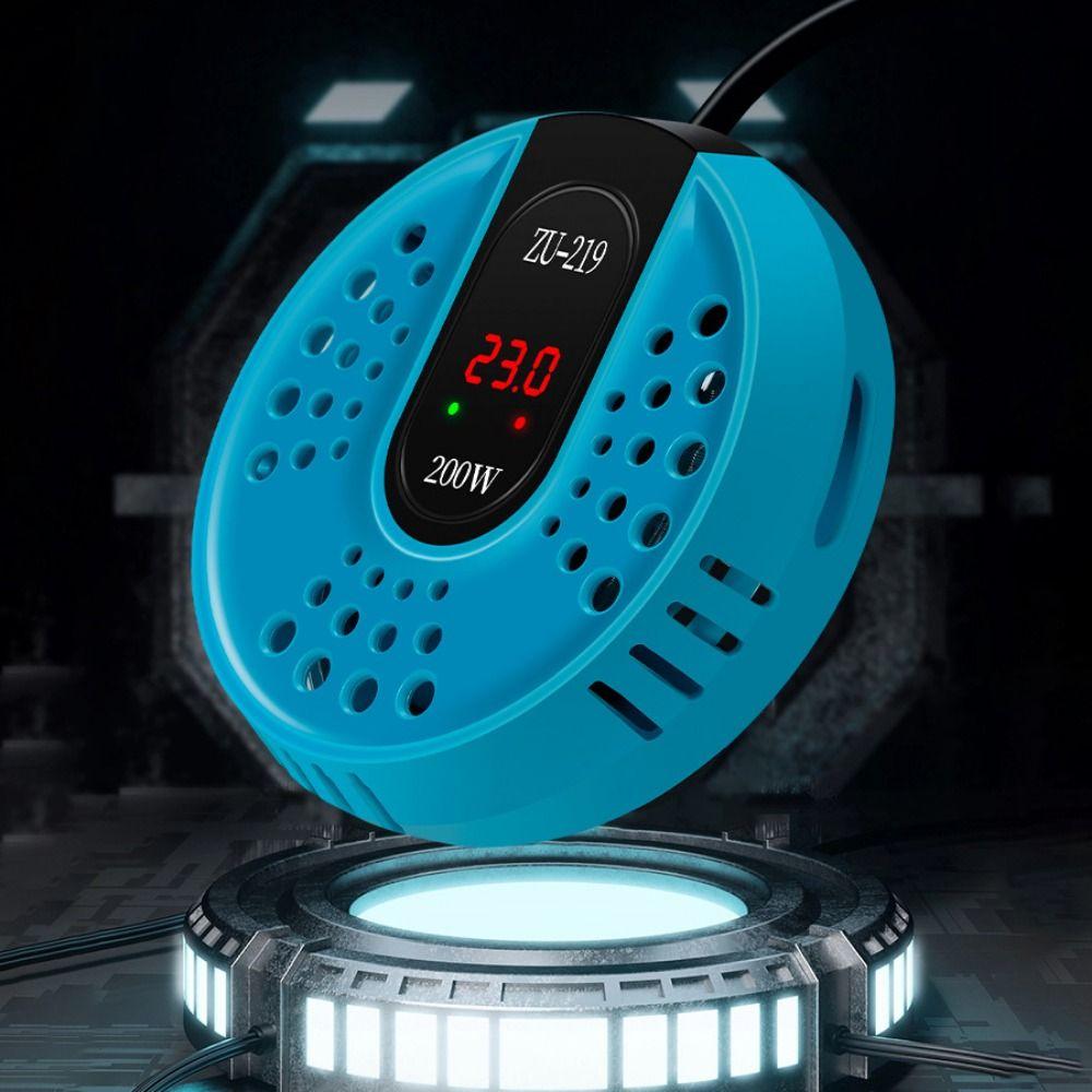 17-34°C Aquarium Turtle Heater Low Water Level Adjustable Fish Tank Submersible Heater LCD Display Temperature Controller