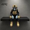 PLA Resin Soldier Model Skeleton Hero Shelf Sitter Ornament 3D Printed Figurine Gothic Desk Ornament Tactical Warrior Sitting Statue for Bookshelf