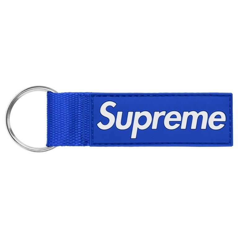Supreme Webbing Keychain (26SS) Royal One-Size