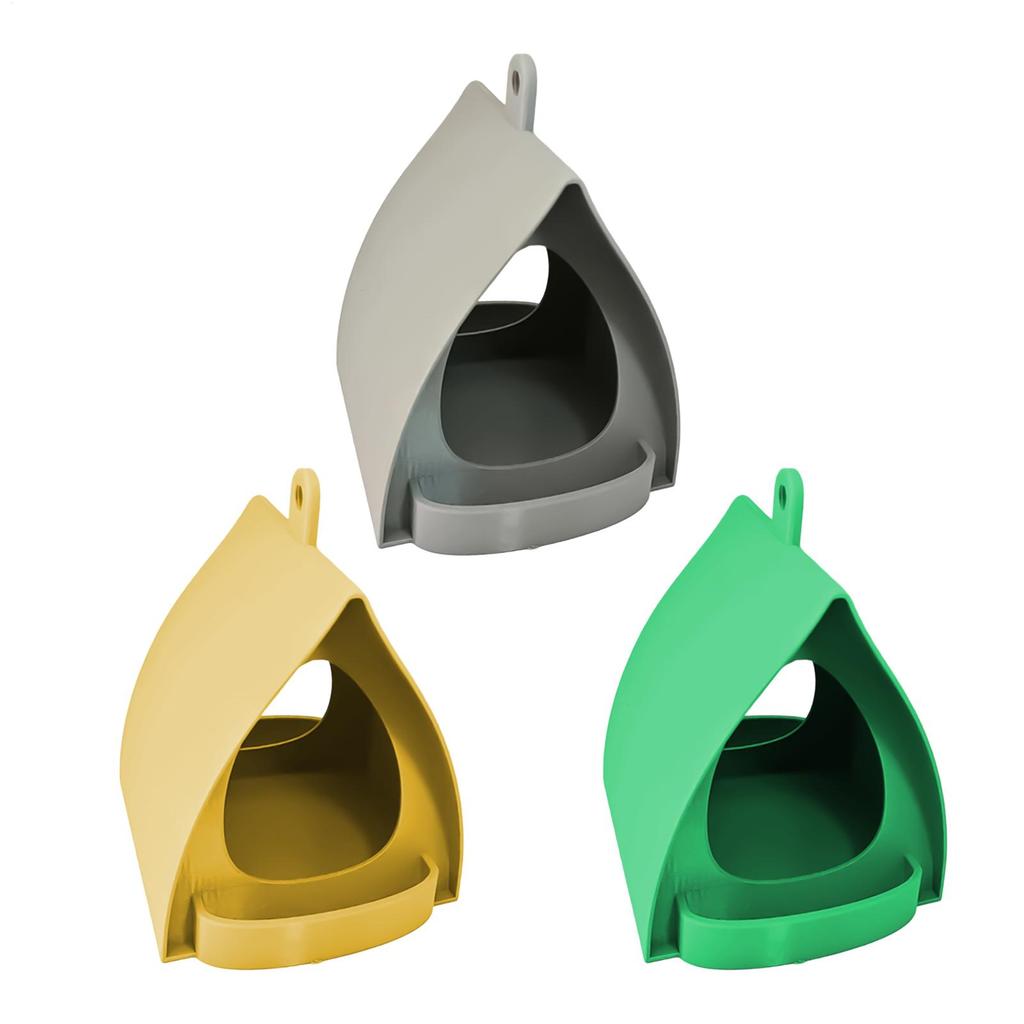 Bird Feeders for Outdoors Hanging Bird Feeder Wild Birds Seed Triangular Roof Garden Waterproof And Windproof Easy To Clean
