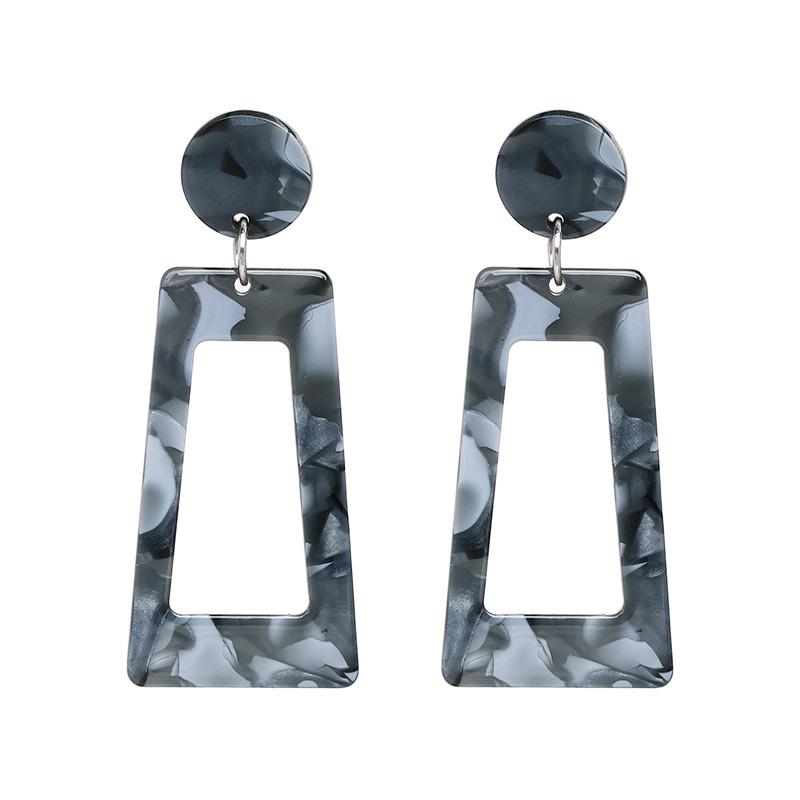 

Новые модные трапециевидные женские серьги-подвески с леопардовым принтом из акрила и листа ацетата, геометрические круглые и квадратные длинные серьги-капли