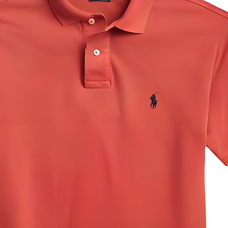 Polo Ralph Lauren Solid Logo Pony Embroidered Casual Short Sleeve Polo Shirt Men Tops Dark-Orange 710670136-043
