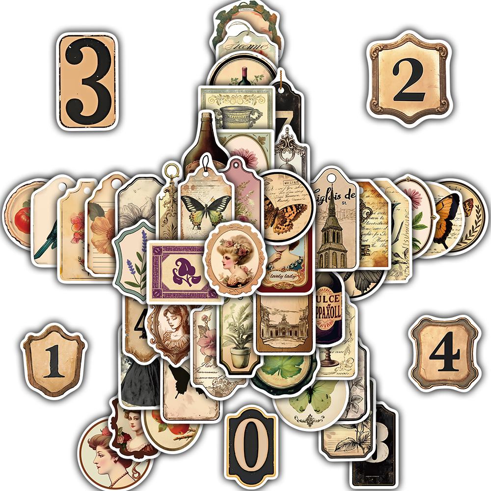 

50/100PCS Fading Retro Sticker Skateboard Art Picture Waterproof Guitar Phone Casual Beverages Suitcase Graduation Stickers