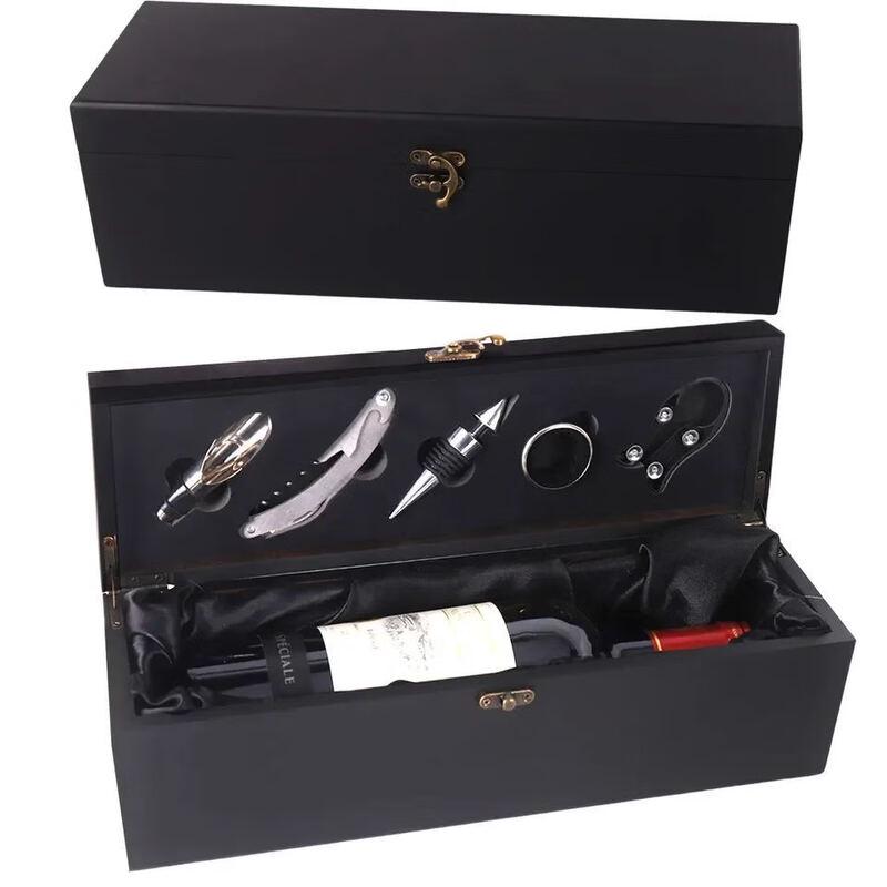 

Bamboo Wine Bottle Opener & Single Bottle Box Set