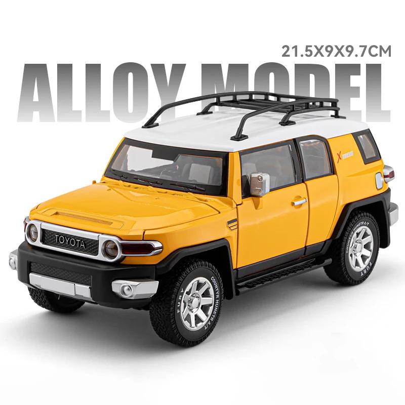 1/24 Toyota FJ Cruiser SUV Alloy Car Model Diecasts Metal Off-road Vehicles Car Model Simulation Sound Light Childrens Toys Gift
