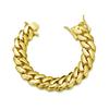 Hochwertiger Hip Hop Schmuck 8-20mm Flaches Gliederkettenarmband Cuban Link PVD-Beschichtung 14 Karat Vergoldetes Edelstahlarmband