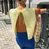Spring/Summer Women's Knitwear Sexy Backless Tie-Front Top Vest