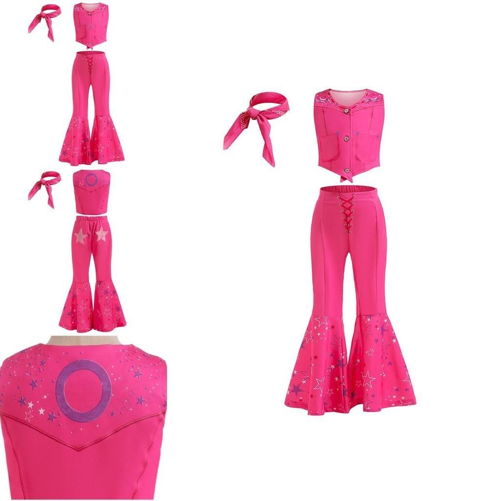 Nuovo Set Costume Cosplay Barbie Per Bambine Stile Principessa Carino Stampato E Multicolore