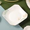 Jieyachie 8.5-inch Morning Glory Ceramic Deep Plate Set