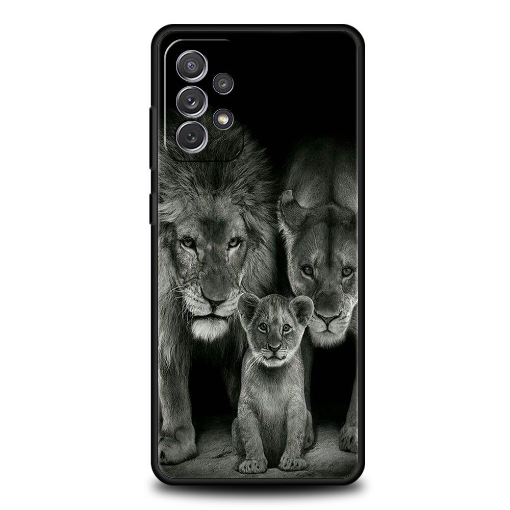 Lion Alpha Male Cub Phone Case For Samsung Galaxy A17 A07 A55 A35 A25 A15 A05s A33 A31 A23 A21s A13 A41 A73 A53 A51 A71 A03Cover