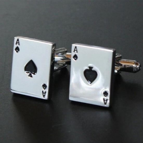 Kamakura Manschettenknöpfe Werkstatt Pik Ass Karten Manschettenknöpfe sc028 (Manschettenknöpfe)