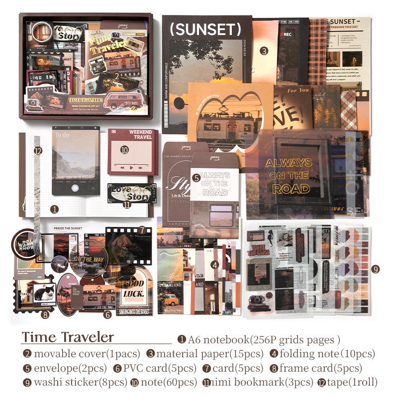 Retro Artistic Notebook Gift Set: Xin Mo Nuan Ji Life Collection - Fresh, Girly Design