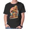 Unisex Crew Neck T-Shirt Black Mage Hero Graphic Short Sleeve Casual Tee