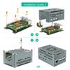 Aluminum Enclosure Box For RPI 5 Board Case With Quiet Efficient Fan and Heatsinks Enhances Performances