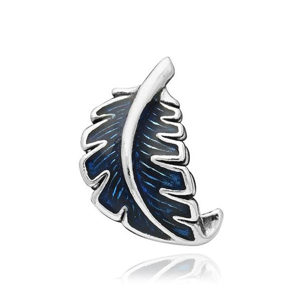 

[PANDORA PANDORA] 792576C01 Blue Curved Feather Silver Charm 792576C01