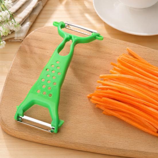 2Pcs Multifunctional Fruit Vegetable Peeler & Grater, Double Side Stainless Steel Blade Peeler and Grater, Sharp Blade Peeler for Kitchen Cucumbers