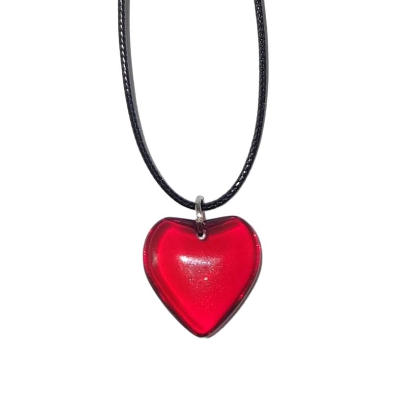 Fashion Trend Niche Sense Loves Pendant Collarbone Chain Temperament Simple Cold Wind Adjustable Black Rope Necklace