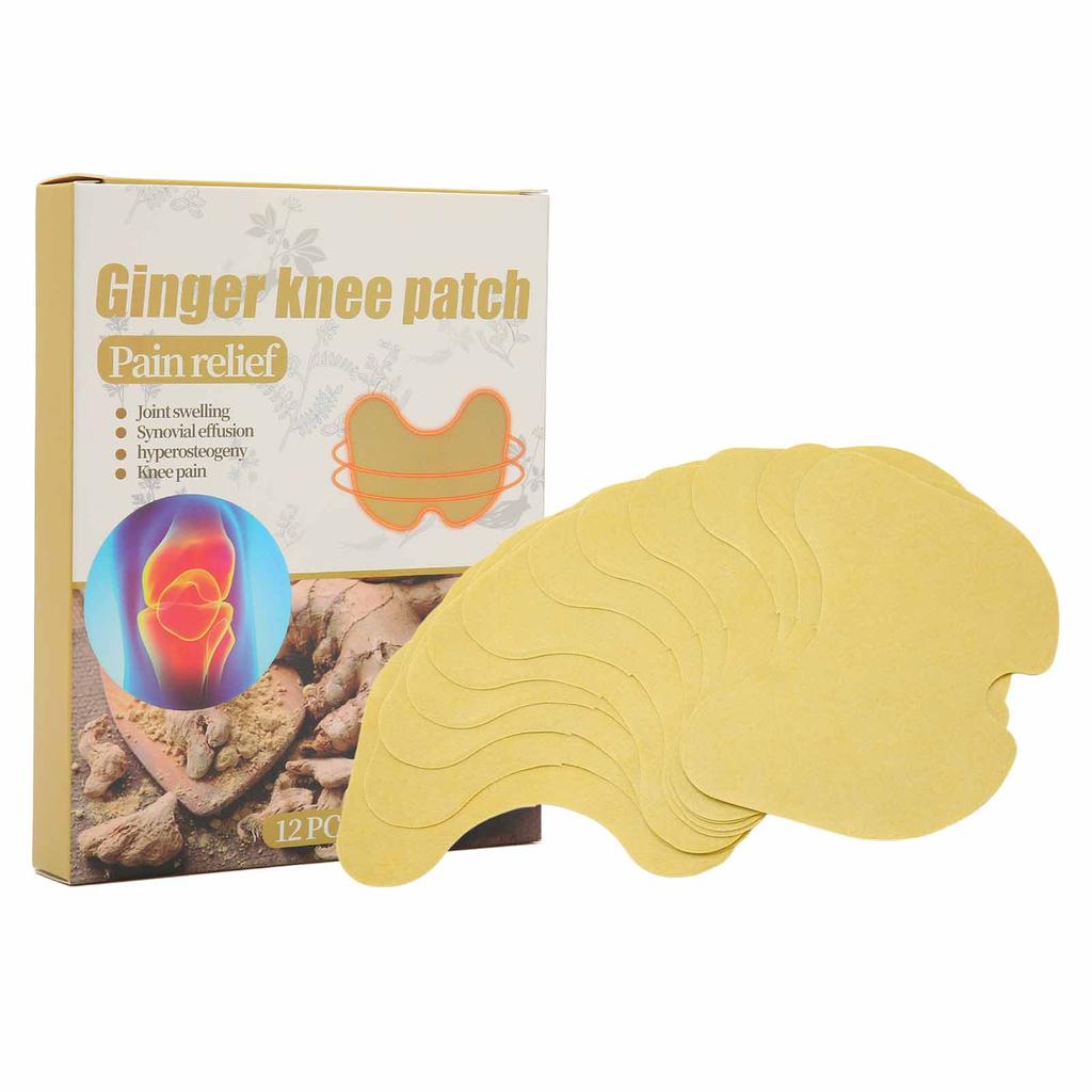 24 Pcs Knee Stickers Home Herbal Heating Moxibustion Ginger Pain Relieving Knee Patch Heat Patches