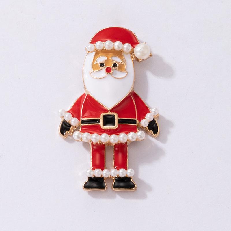 Cute Santa Claus Stud Earrings for Women Delicate Imitation Pearl Christmas Earrings New Year Party Jewelry Christmas Gift