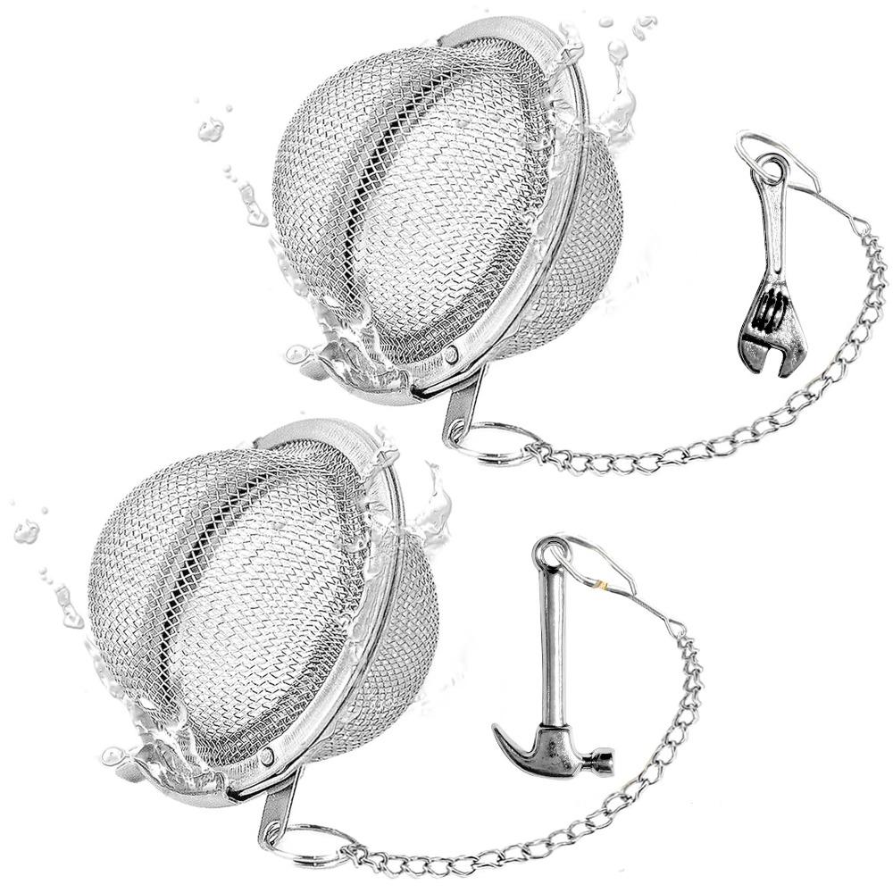 2PCS Fine Mesh Butterfly Bee Chain Tea Infuser Stainless Steel Tea Strainer Tea Filter Ball  Cooking